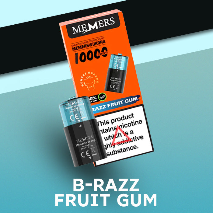 B-Razz Fruit Gum Memers Wukong V10000 Pod and Box