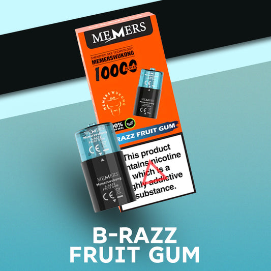 B-Razz Fruit Gum Memers Wukong V10000 Pod and Box