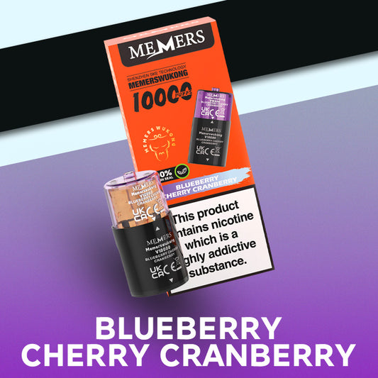 Blueberry Cherry Cranberry Memers Wukong V10000 Pod and Box